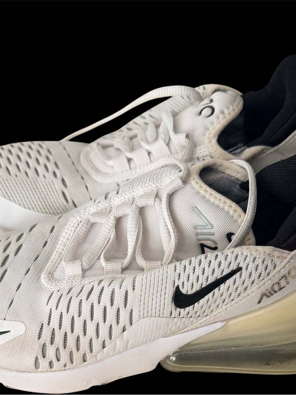Nike Air Max 270 White with Black Swoosh